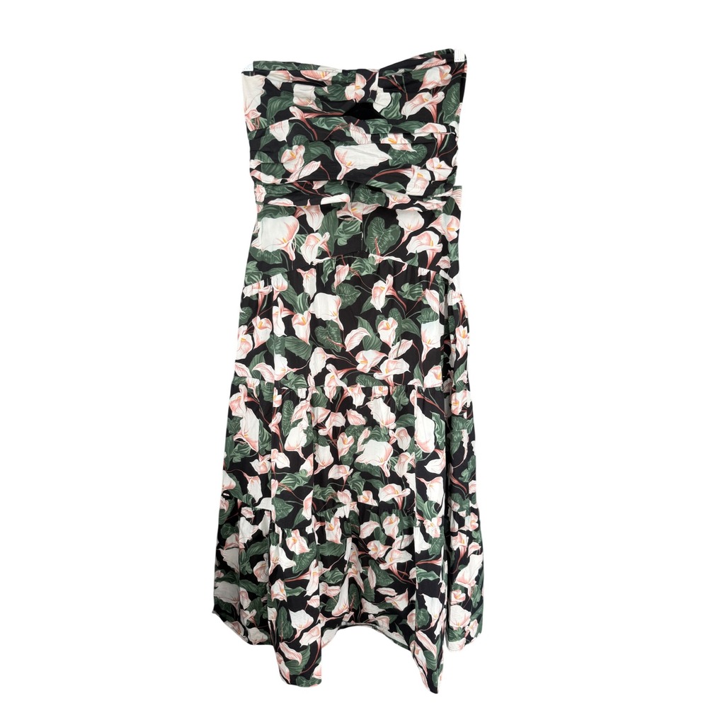 C2 Express 2 Piece Set Lily Floral Tiered Maxi Skirt Crop Top Tropical Boho‎